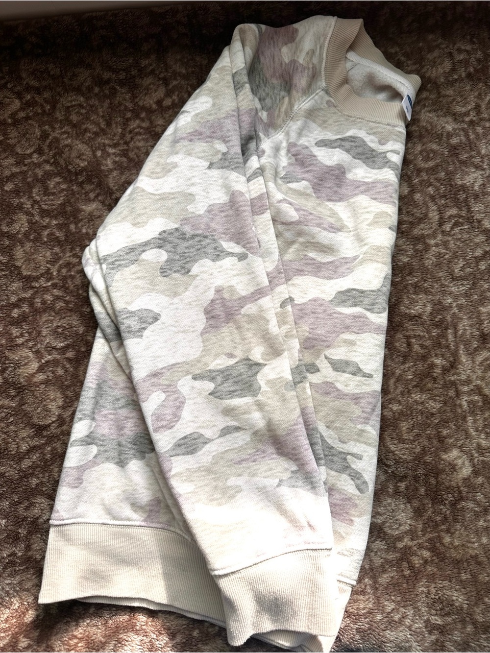 dip Camouflage Crewneck Sweatshirt Duo in Tan and Light Gray Camo - Picture 2 of 5